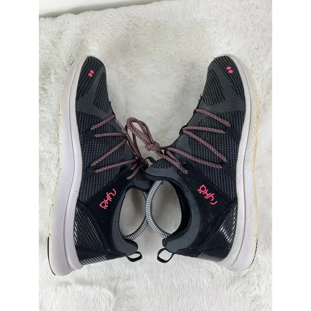 Ryka Women's Black & Pink Athletic Shoes Mesh Upper Size 8.5M